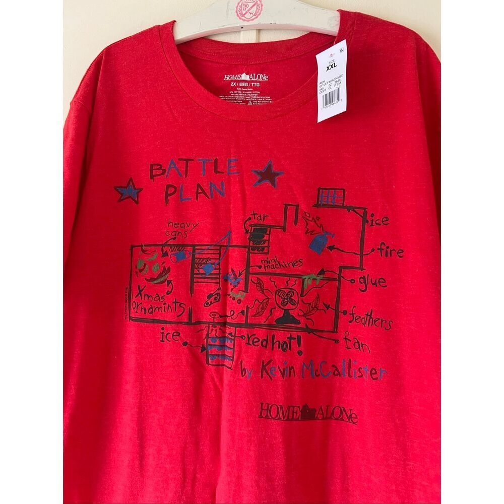 Home Alone Battle Plan Christmas T-Shirt Size 2X NEW - Picture 3 of 7